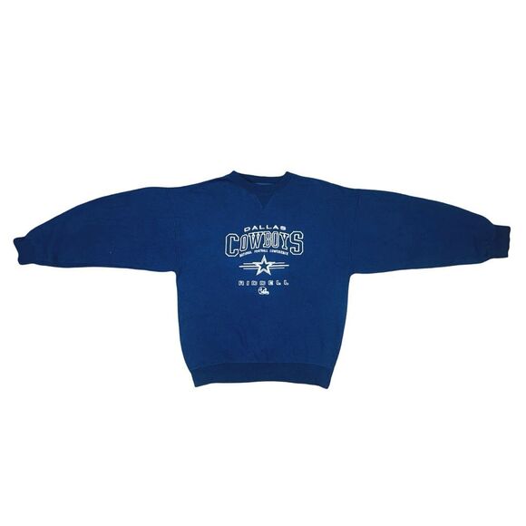 Vintage Riddell Dallas Cowboys Embroidered Crew Neck Sweatshirt - Size L / XL - Picture 3 of 5